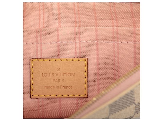 Pouch Louis Vuitton White Damier Azur Neverfull MM Blanco - vista 5