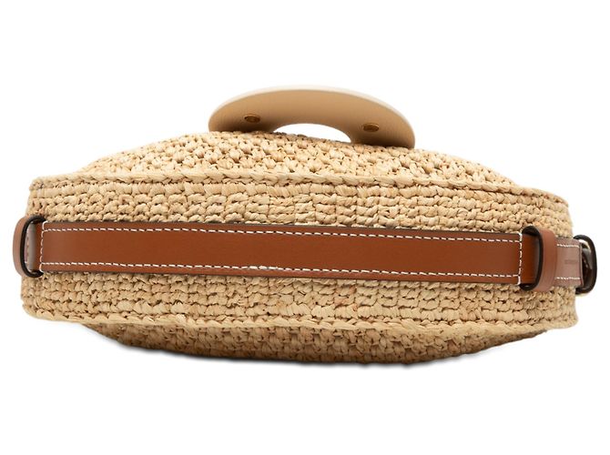 Louis Vuitton Beige Raffia By the Pool Croissant MM - vista 3