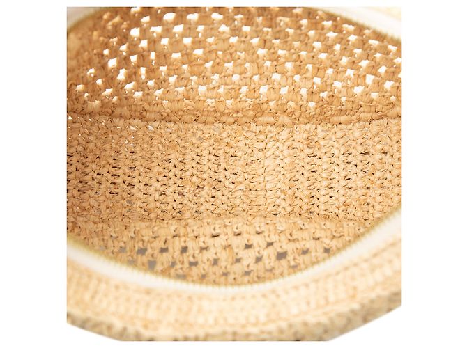 Louis Vuitton Beige Raffia By the Pool Croissant MM - vista 4