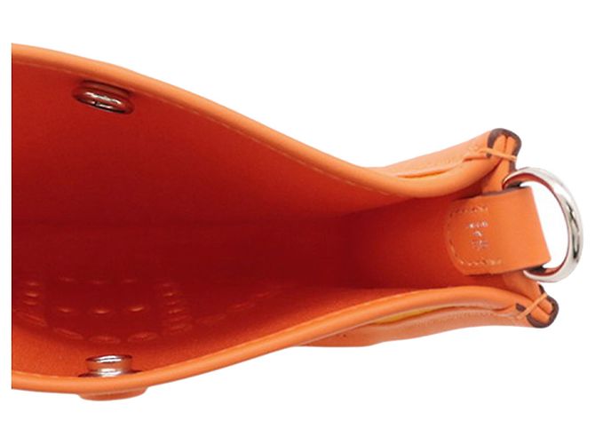 Hermès Orange Toile Officier e Swift Neo Evelyne 16 Arancione - vista 4