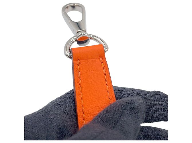 Hermès Orange Toile Officier e Swift Neo Evelyne 16 Arancione - vista 7