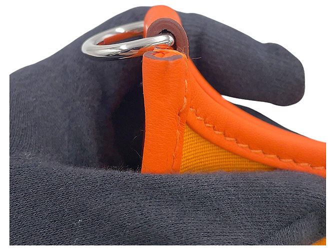 Hermès Orange Toile Officier e Swift Neo Evelyne 16 Arancione - vista 8