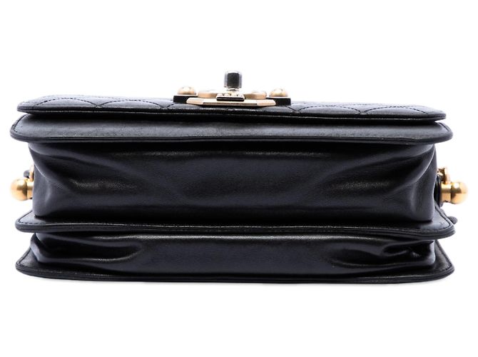 Chanel Black Paris Cosmopolite Medium Quilted Lambskin Ritz Flap Nero - vista 3