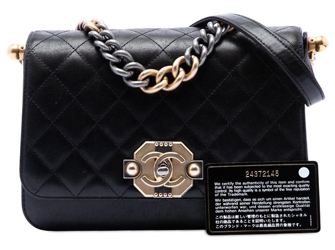 Chanel Black Paris Cosmopolite Medium Quilted Lambskin Ritz Flap Nero - vista 7