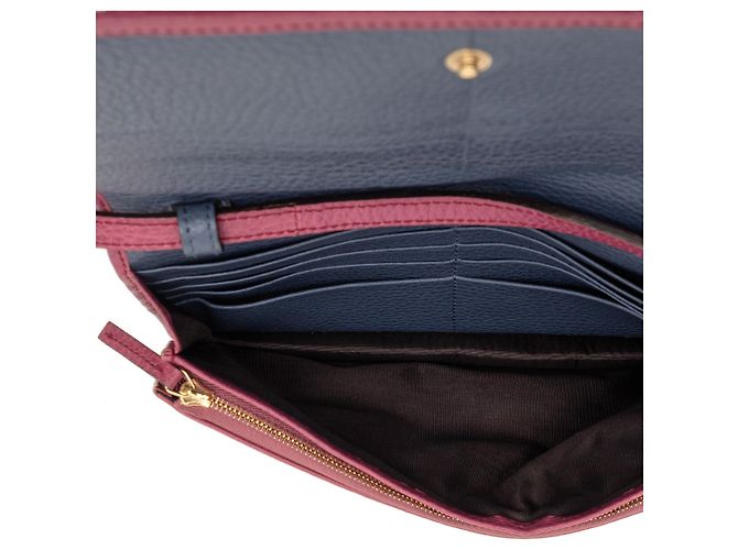 Gucci Pink Dollar Calfskin Swing Wallet On Strap - view 4