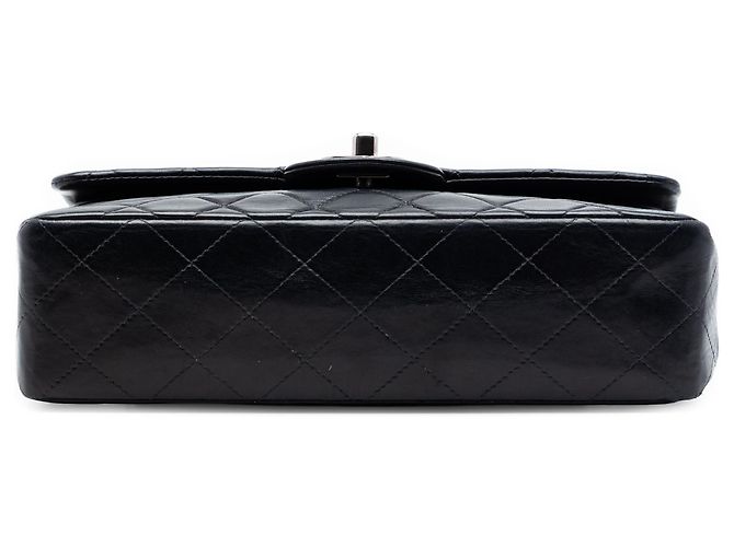 Chanel Black Small Classic Lambskin Double Flap Nero - vista 3