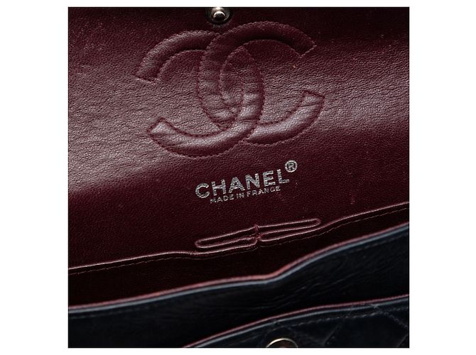 Chanel Black Small Classic Lambskin Double Flap Nero - vista 5
