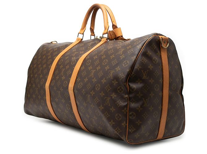 Louis Vuitton Marrone Monogram Keepall Bandouliere 60 - vista 2