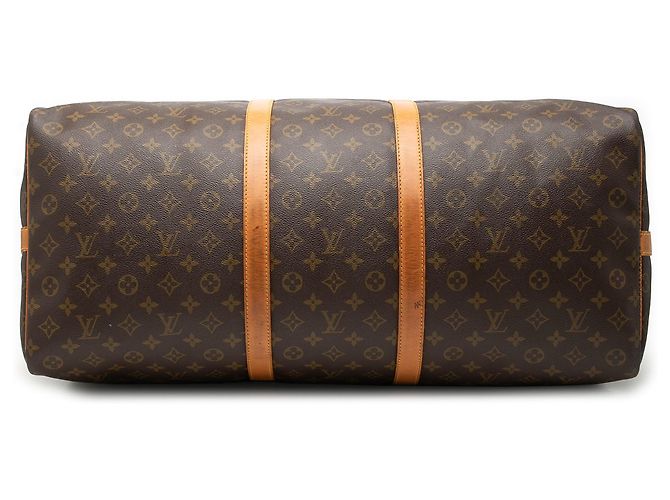 Louis Vuitton Marrone Monogram Keepall Bandouliere 60 - vista 3