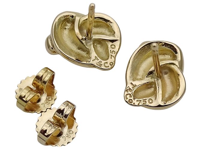 Orecchini a lobo in oro giallo con motivo a nodo Tiffany & Co. D'oro - vista 5