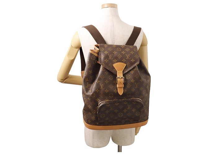 Zaino Louis Vuitton Monogram Montsouris GM Marrone - vista 4