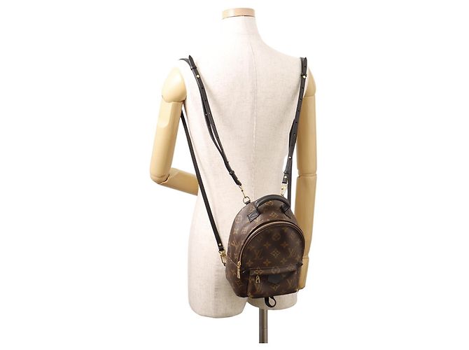 Zaino Louis Vuitton Monogram Palm Springs MINI Nero - vista 5