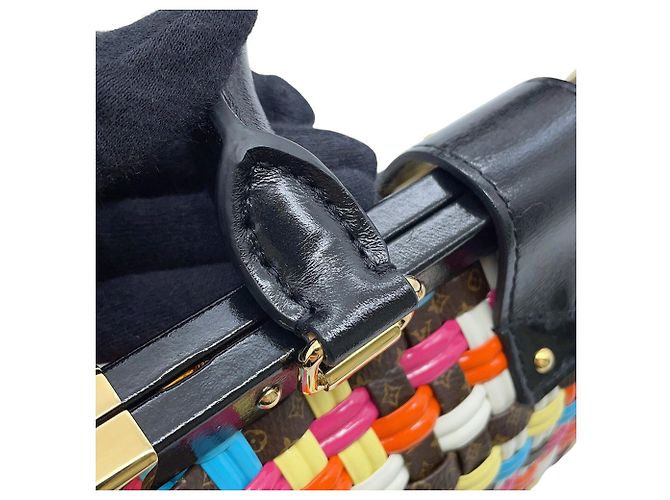 Borsa Louis Vuitton Monogram Nero Multicolore - vista 10