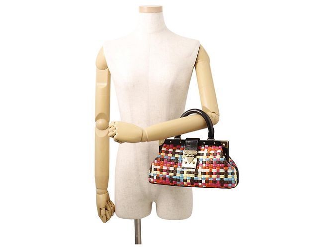 Borsa Louis Vuitton Monogram Nero Multicolore - vista 4