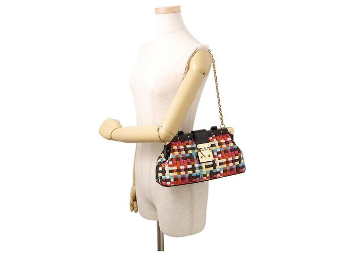 Borsa Louis Vuitton Monogram Nero Multicolore - vista 5