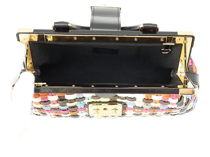 Borsa Louis Vuitton Monogram Nero Multicolore - vista 6