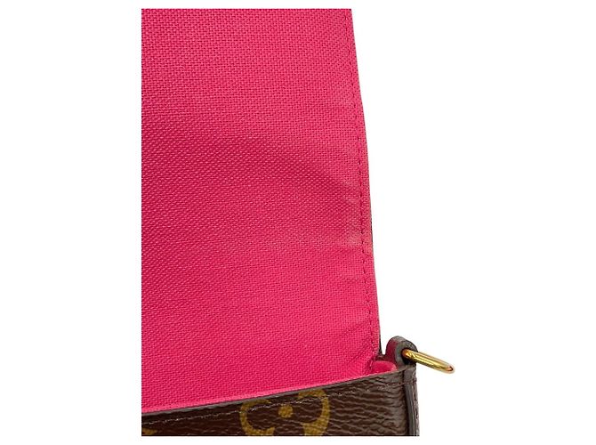 Vivienne Louis Vuitton Monogram Chain/Shoulder Wallet Braun - Ansicht 11