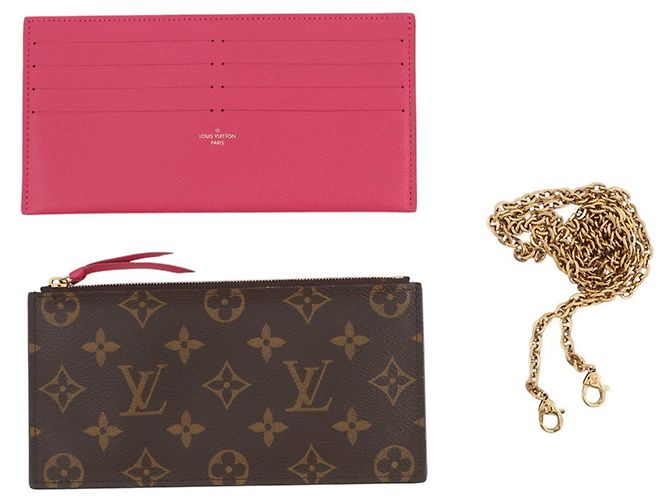 Vivienne Louis Vuitton Monogram Chain/Shoulder Wallet Braun - Ansicht 17