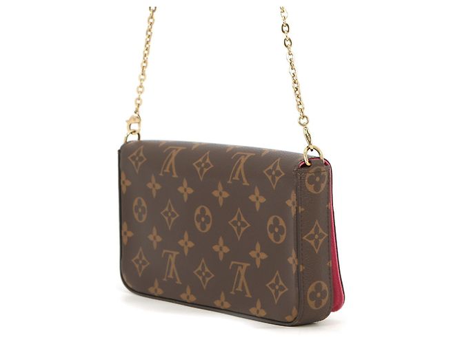 Vivienne Louis Vuitton Monogram Chain/Shoulder Wallet Braun - Ansicht 2