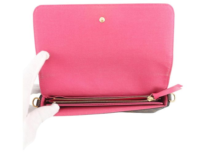 Vivienne Louis Vuitton Monogram Chain/Shoulder Wallet Braun - Ansicht 5