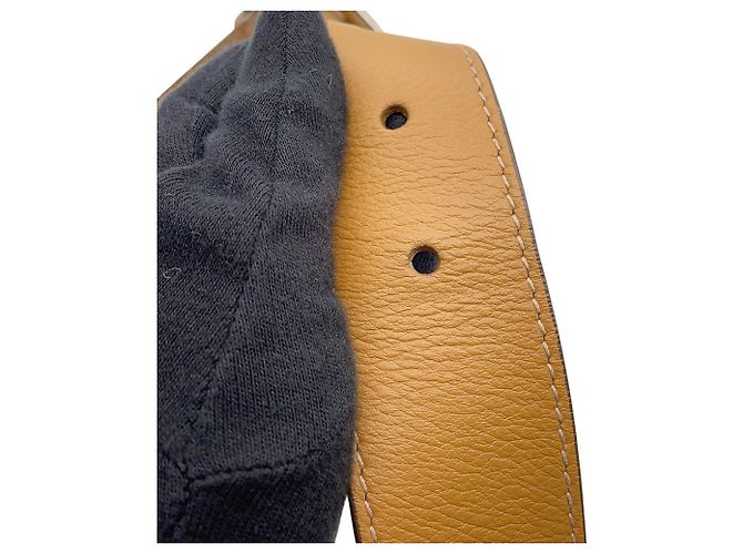 Borsa a tracolla in pelle marrone Prada - vista 11