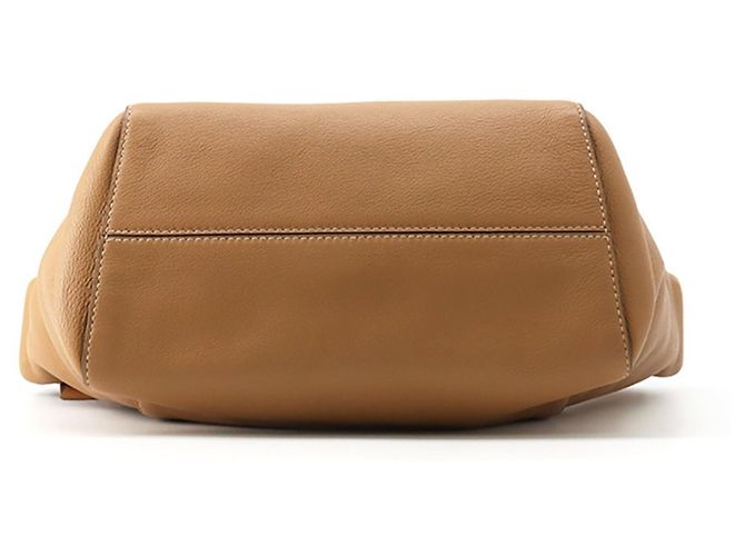 Borsa a tracolla in pelle marrone Prada - vista 3