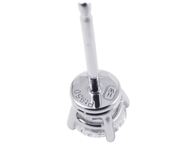 Orecchini a lobo in platino con taglio rotondo Harry Winston - vista 10