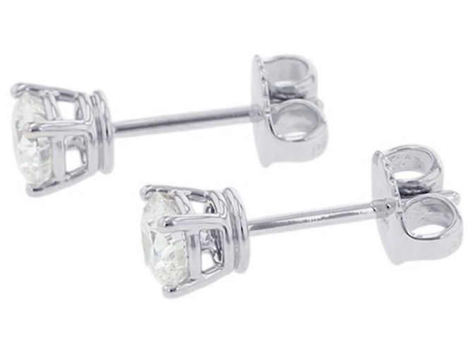 Orecchini a lobo in platino con taglio rotondo Harry Winston - vista 2