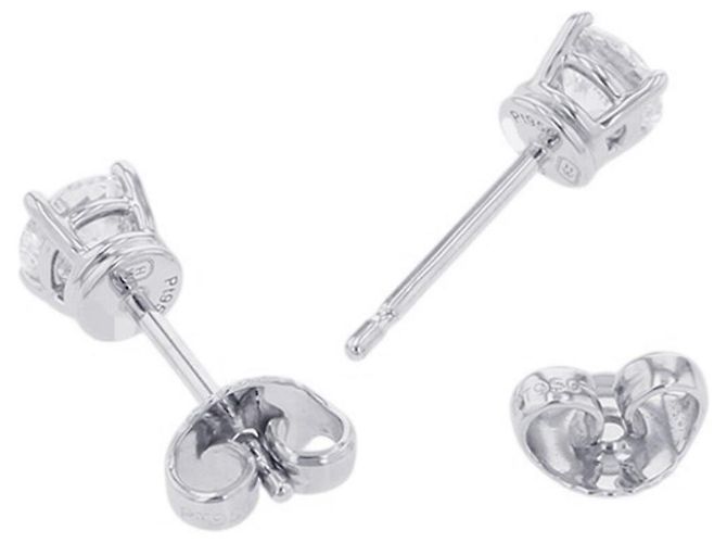 Orecchini a lobo in platino con taglio rotondo Harry Winston - vista 3