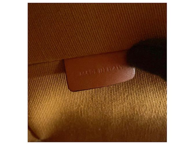 Céline Celine Triomphe Strap Box Leather Handtasche Kamel - Ansicht 13