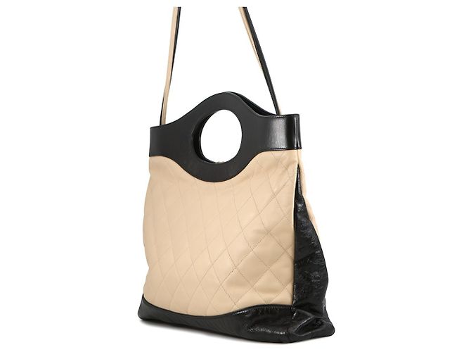 Borsa Chanel Matelassé Nero Beige - vista 2