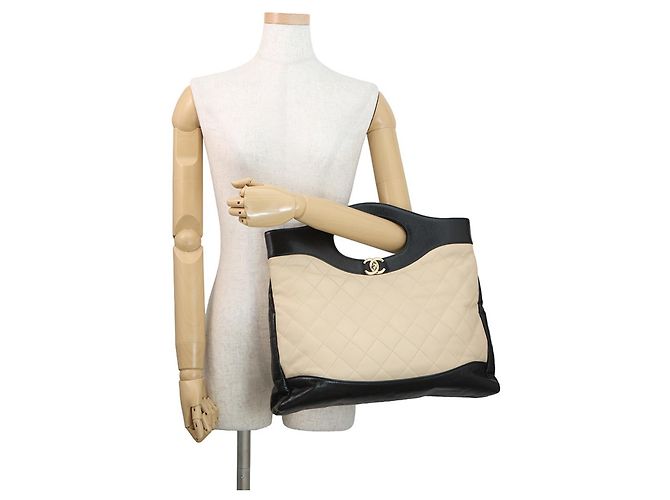 Borsa Chanel Matelassé Nero Beige - vista 5