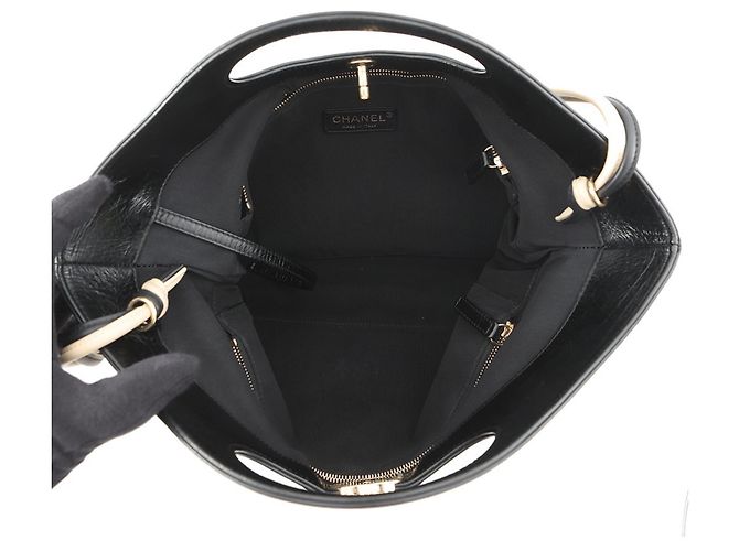 Borsa Chanel Matelassé Nero Beige - vista 6