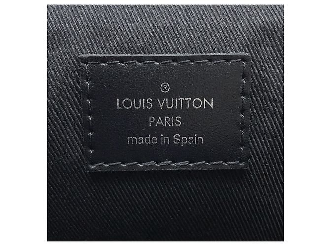 Borsa a tracolla Louis Vuitton Monogram Eclipse District PM Nero - vista 10