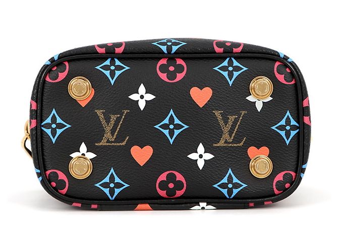 Borsa Louis Vuitton Monogram Game On Vanity PM Nero - vista 3