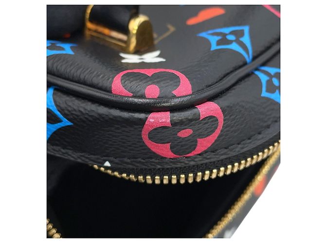 Borsa Louis Vuitton Monogram Game On Vanity PM Nero - vista 8