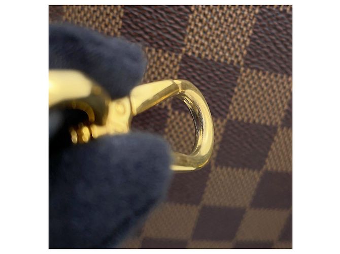 Borsa Louis Vuitton Damier Ebene Riverside Nero - vista 14