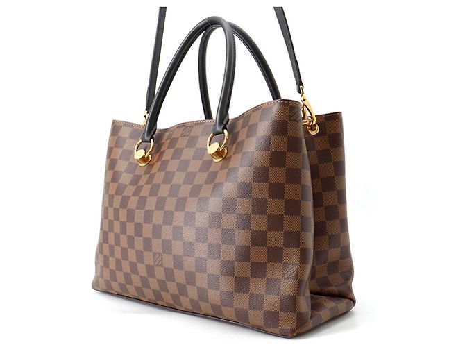 Borsa Louis Vuitton Damier Ebene Riverside Nero - vista 2