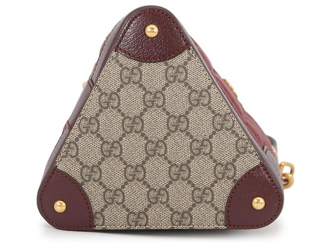 Borsa a tracolla Gucci GG Supreme Bordò - vista 3