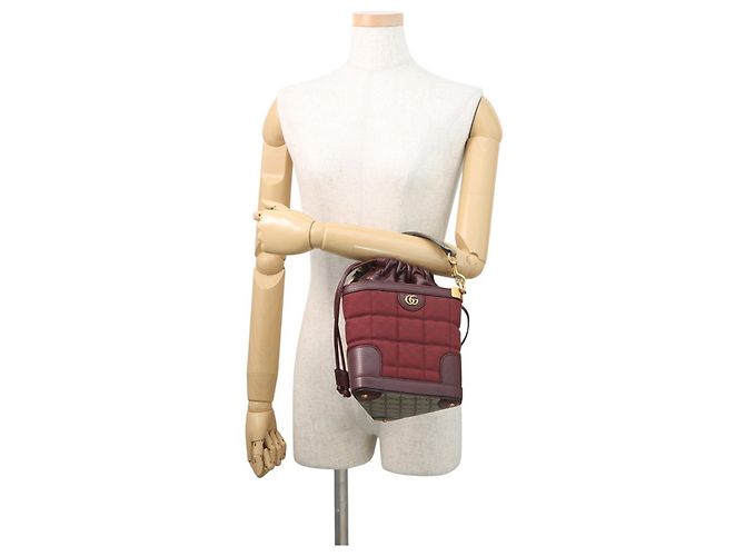 Borsa a tracolla Gucci GG Supreme Bordò - vista 4