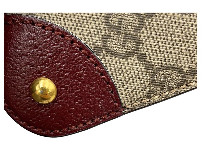 Borsa a tracolla Gucci GG Supreme Bordò - vista 9