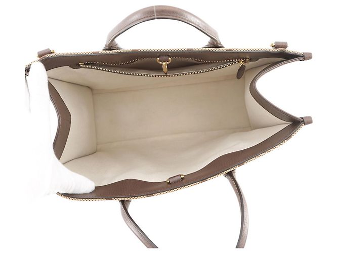 Gucci Jumbo GG Canvas Leder Tote Bag Braun Beige - Ansicht 6