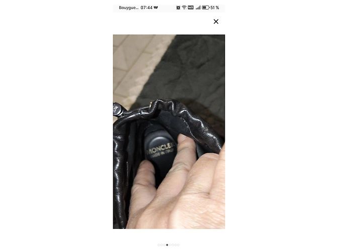 Moncler Stivali con Zeppa in Pelle e Camoscio Nero - vista 4