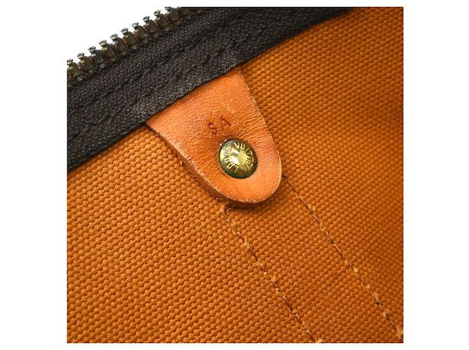 Borsa Keepall Louis Vuitton in tela Monogram 60 Marrone - vista 6