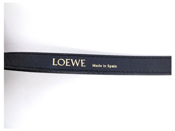 BORSA A MANO LOEWE HEEL DUO A894A01X02 IN PELLE MARRONE & NERO TRACULLA - vista 7