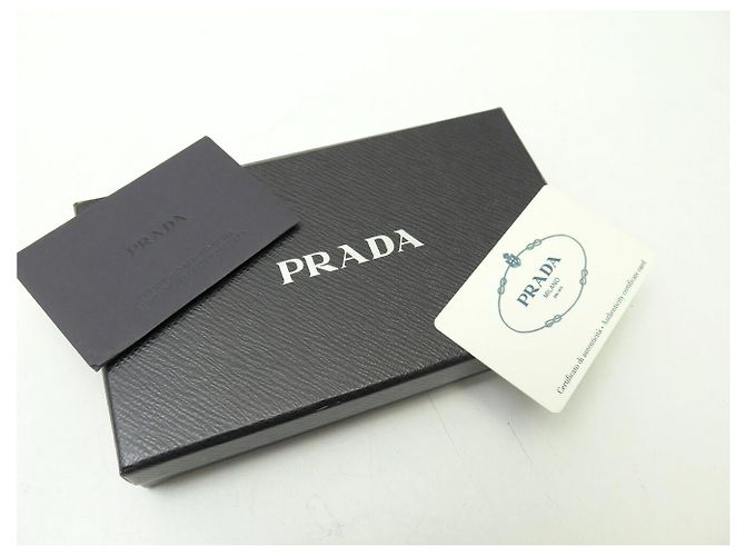NEUER PRADA KARTENHALTER 1M1154 AUS STRAUSSENLEDER SONNENGELB - Ansicht 8
