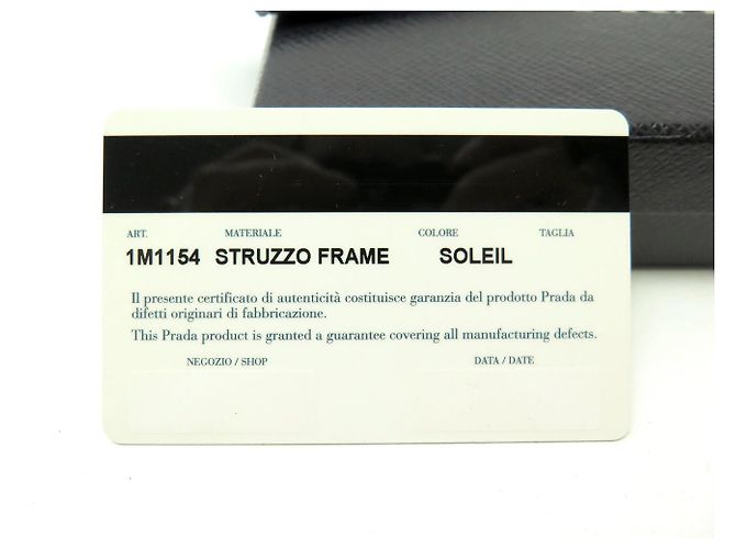 NEUER PRADA KARTENHALTER 1M1154 AUS STRAUSSENLEDER SONNENGELB - Ansicht 9