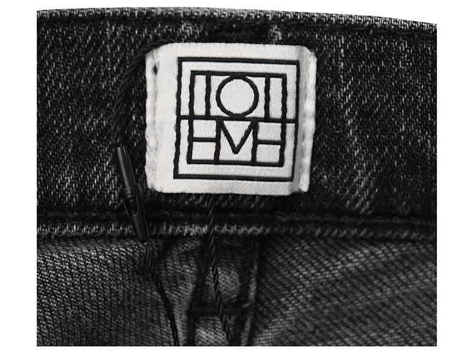 Jeans Totême Twisted Straight-Leg en algodón negro - vista 4