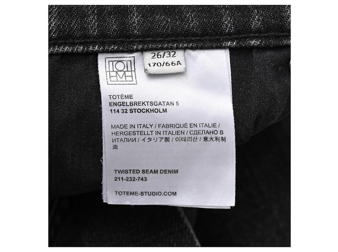 Jeans Totême Twisted Straight-Leg en algodón negro - vista 5