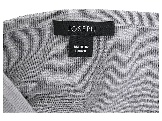 Falda midi Joseph en algodón gris - vista 4